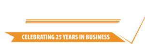 25 Year Logo - White 25 Year Logo - White